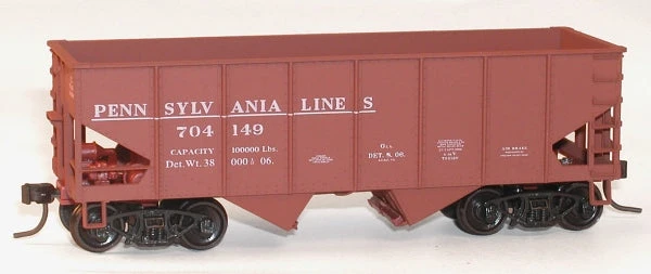 Accurail 24224 HO Scale USRA 55 Ton 2 Bay Open Hopper Kit 3 Pack Pennsylvania Lines - NOS 1 Accurail 24224 HO Scale USRA 55 Ton 2 Bay Open Hopper Kit 3 Pack Pennsylvania Lines - NOS
