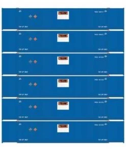 Athearn 18043 N Scale 53' CIMC Intermodal Container Yellow YRCU 6 Pack #2