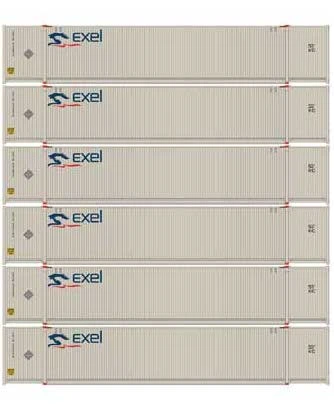 Athearn 18046 N Scale 53' CIMC Intermodal Container Exel EXLU 6 Pack #1 1 Athearn 18046 N Scale 53' CIMC Intermodal Container Exel EXLU 6 Pack #1