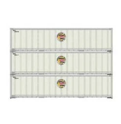 Athearn 63388 HO Scale 40' Smoooth Side Container American Mail Line AML 3 Pack #2