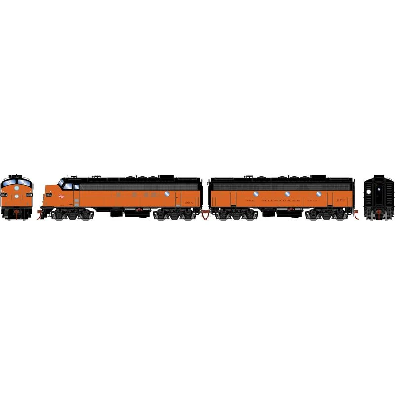 Athearn Genesis G19705 HO Scale EMD FP7/F7B Milwaukee Road MILW 100A/117B DCC & Sound 2 Athearn Genesis G19705 HO Scale EMD FP7/F7B Milwaukee Road MILW 100A/117B DCC & Sound - Image 2