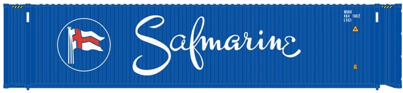 Atlas 50004984 N Scale 45' Intermodal Container 3-Pack Safmarine #2 1 Atlas 50004984 N Scale 45' Intermodal Container 3-Pack Safmarine #2