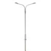 Atlas 70000153 N Scale SilverDouble Arm Streetlight With Warm White LED 3 Pack
