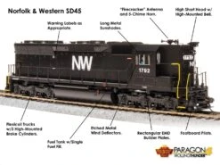 BLI 4288 HO Scale EMD SD45 Diesel Norfolk & Western NW 1803 Paragon4 -Model Trains Shop bli 4288 ho scale emd sd45 diesel norfolk western nw 1803 paragon4 2