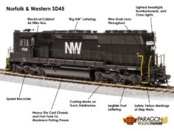 BLI 4288 HO Scale EMD SD45 Diesel Norfolk & Western NW 1803 Paragon4 -Model Trains Shop bli 4288 ho scale emd sd45 diesel norfolk western nw 1803 paragon4