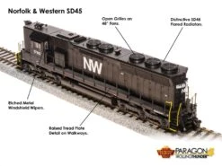 BLI 4288 HO Scale EMD SD45 Diesel Norfolk & Western NW 1803 Paragon4 -Model Trains Shop bli 4288 ho scale emd sd45 diesel norfolk western nw 1803 paragon4 3