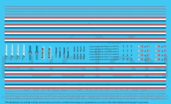 Fusion Scale Graphics AMTK3030-160 N Scale Amtrak Phase III Viewliner Baggage Car Decal Set