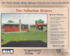 IHC 4106 HO Scale Two Suburban Houses Kits -NOS