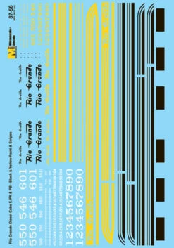 Microscale Decals 87-56 HO Scale Rio Grande F Units And PA Diesels (1942-1951)