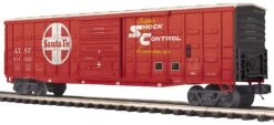 MTH Premier 20-93986 O Scale 50' Waffle Boxcar Santa Fe "Super Shock Control" ATSF