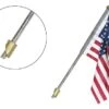 Woodland Scenics JP5954 Just Plug Medium (1-3/8") Wall Mount Pole With U.S. Flag And Spotlight