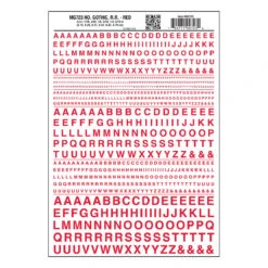 Woodland Scenics MG723 Model Graphics, Gothic Letters, Red